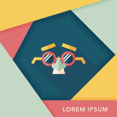 Uzun Gölge, eps10 ile parti maskesi düz simgesi