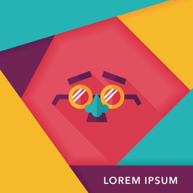 Uzun Gölge, eps10 ile parti maskesi düz simgesi