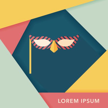 Uzun Gölge, eps10 ile parti maskesi düz simgesi