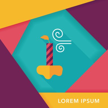 Uzun Gölge, eps10 ile doğum günü mumları düz simgesi