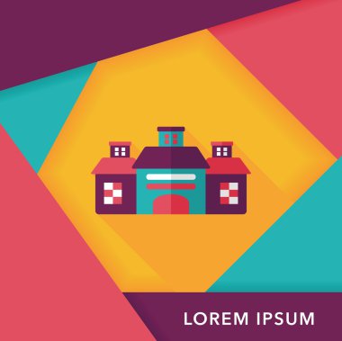 Bina uzun gölge, eps10 düz simgesiyle