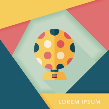 disko ışıkları düz simgesi ile uzun gölge, eps10