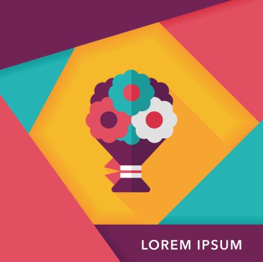 buket uzun gölge, eps10 düz simgesi