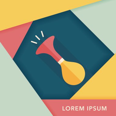 Uzun Gölge, eps10 ile parti boynuz düz simgesi
