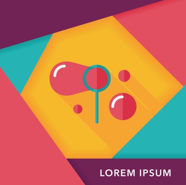 Uzun Gölge, eps10 ile baloncuklar düz simgesi