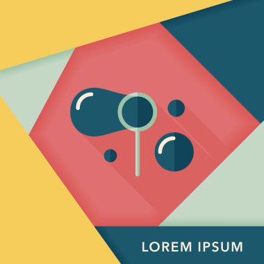 Uzun Gölge, eps10 ile baloncuklar düz simgesi