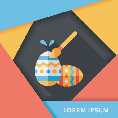 Uzun Gölge, eps10 Paskalya yortusu yumurta düz simgesiyle