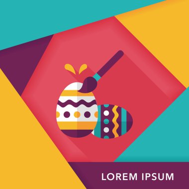 Uzun Gölge, eps10 Paskalya yortusu yumurta düz simgesiyle