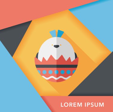Uzun Gölge, eps10 Paskalya yortusu yumurta düz simgesiyle