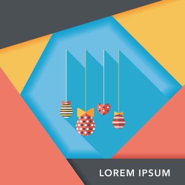 Uzun Gölge, eps10 düz simgesiyle asılı Paskalya