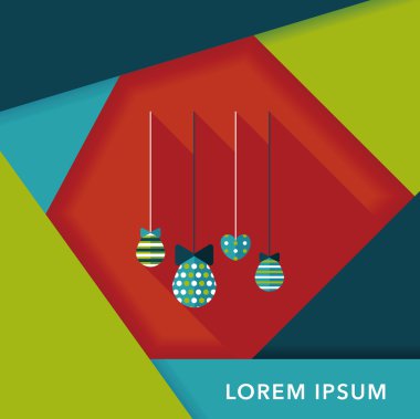 Uzun Gölge, eps10 düz simgesiyle asılı Paskalya