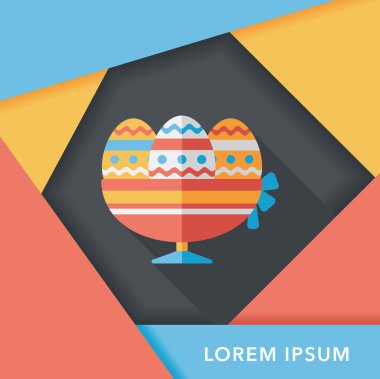 Uzun Gölge, eps10 Paskalya yortusu yumurta düz simgesiyle