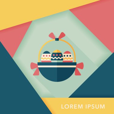 Uzun Gölge, eps10 Paskalya yortusu yumurta düz simgesiyle