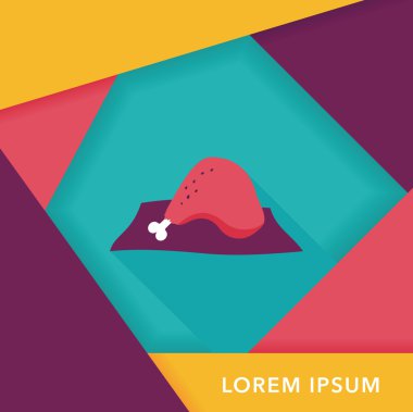 Uzun Gölge, eps10 ile tavuk bacakları düz simgesi