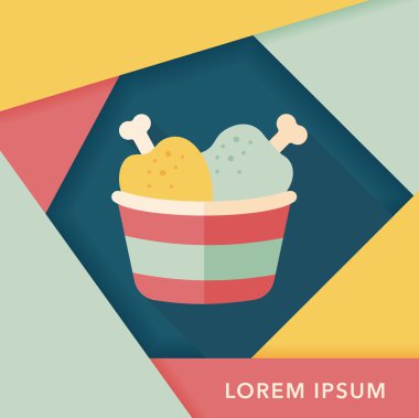 Uzun Gölge, eps10 ile tavuk bacakları düz simgesi