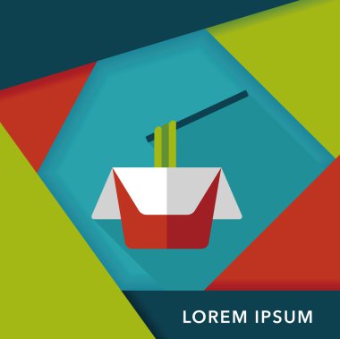 Uzun Gölge, eps10 ile anlık erişte düz simgesi