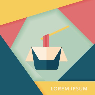 Uzun Gölge, eps10 ile anlık erişte düz simgesi