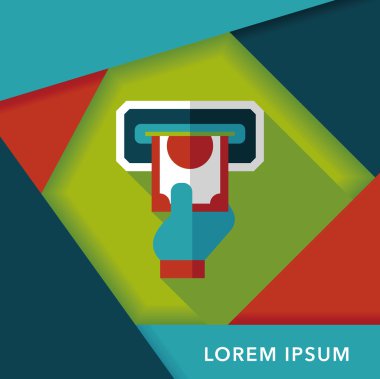 Uzun Gölge, eps10 ile ATM düz simgesi