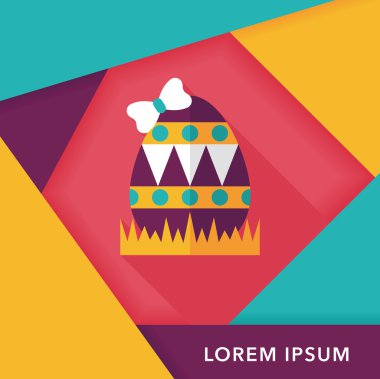 Uzun Gölge, eps10 Paskalya yortusu yumurta düz simgesiyle