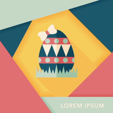 Uzun Gölge, eps10 Paskalya yortusu yumurta düz simgesiyle