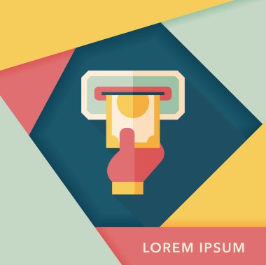 Uzun Gölge, eps10 ile ATM düz simgesi