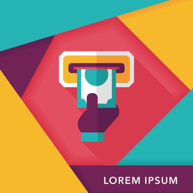 Uzun Gölge, eps10 ile ATM düz simgesi