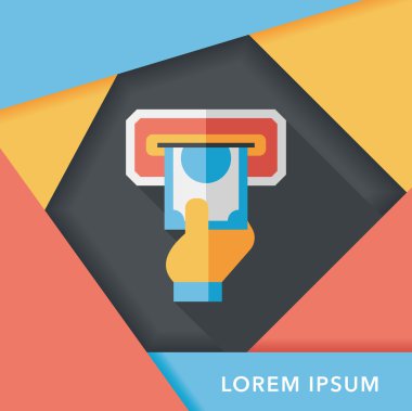 Uzun Gölge, eps10 ile ATM düz simgesi