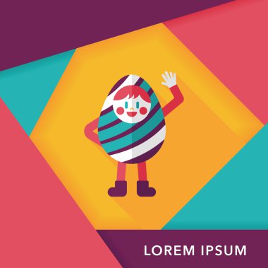 Uzun Gölge, eps10 Paskalya kostüm düz simgesiyle