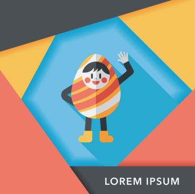 Uzun Gölge, eps10 Paskalya kostüm düz simgesiyle