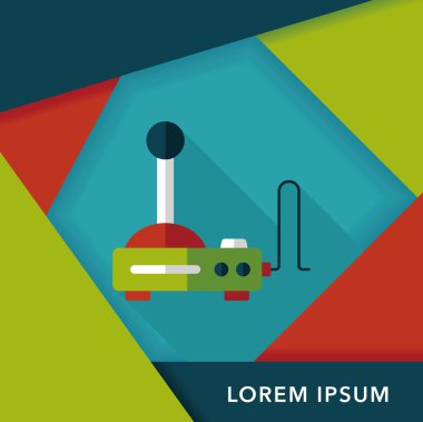 Joystick uzun gölge, eps10 düz simgesiyle