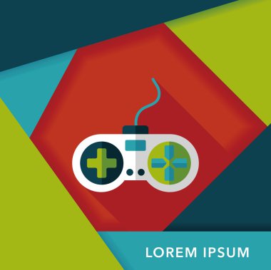 Joystick uzun gölge, eps10 düz simgesiyle