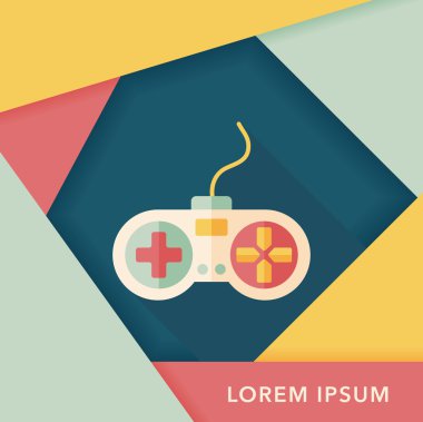 Joystick uzun gölge, eps10 düz simgesiyle