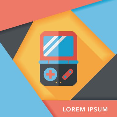 Uzun Gölge, eps10 ile el oyun konsolları düz simgesi