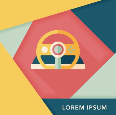 Joystick uzun gölge, eps10 düz simgesiyle