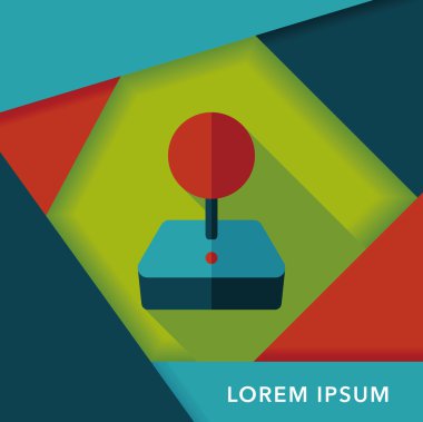 Joystick uzun gölge, eps10 düz simgesiyle