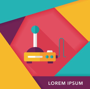 Joystick uzun gölge, eps10 düz simgesiyle