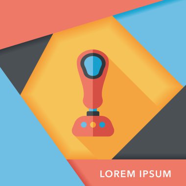 Joystick uzun gölge, eps10 düz simgesiyle