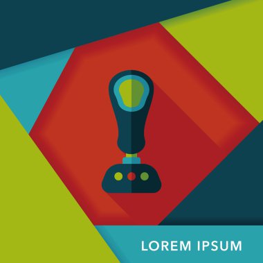 Joystick uzun gölge, eps10 düz simgesiyle