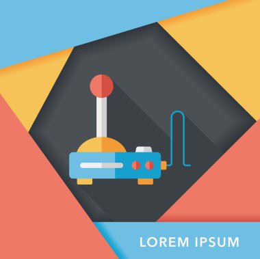 Joystick uzun gölge, eps10 düz simgesiyle