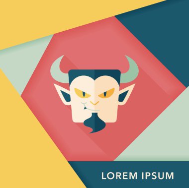 vampir düz simgesi ile uzun gölge, eps10