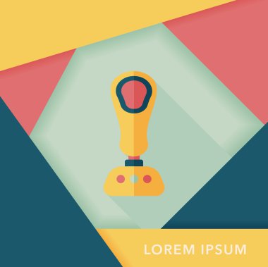 Joystick uzun gölge, eps10 düz simgesiyle