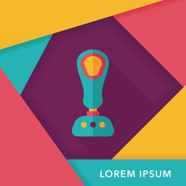 Joystick uzun gölge, eps10 düz simgesiyle