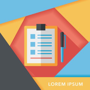 düz pano simge uzun gölge ile