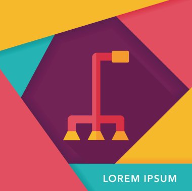 baston uzun gölge düz simgesi