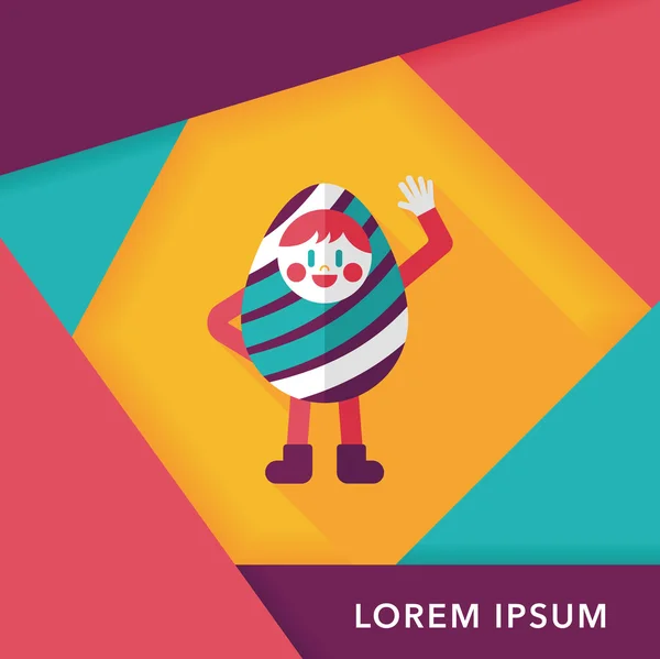 Costume de Pâques icône plate avec ombre longue, eps10 — Image vectorielle