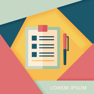 düz pano simge uzun gölge ile