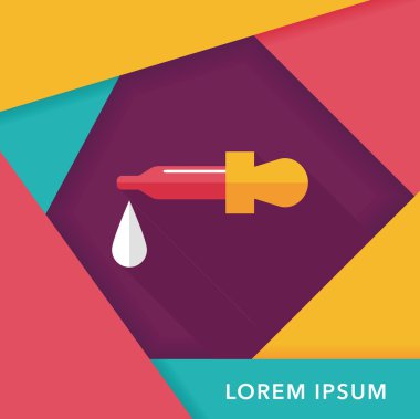 Damlalık ile uzun gölge düz simgesi