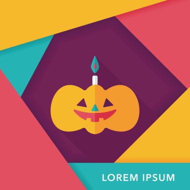 Kabak mum uzun gölge, eps10 düz simgesi