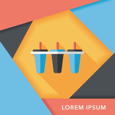 Uzun Gölge, eps10 ile mutfak eşyaları Buz yapıcı düz simgesi