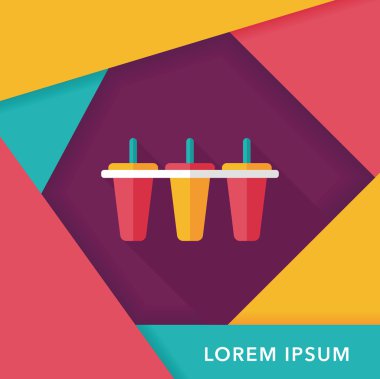 Uzun Gölge, eps10 ile mutfak eşyaları Buz yapıcı düz simgesi